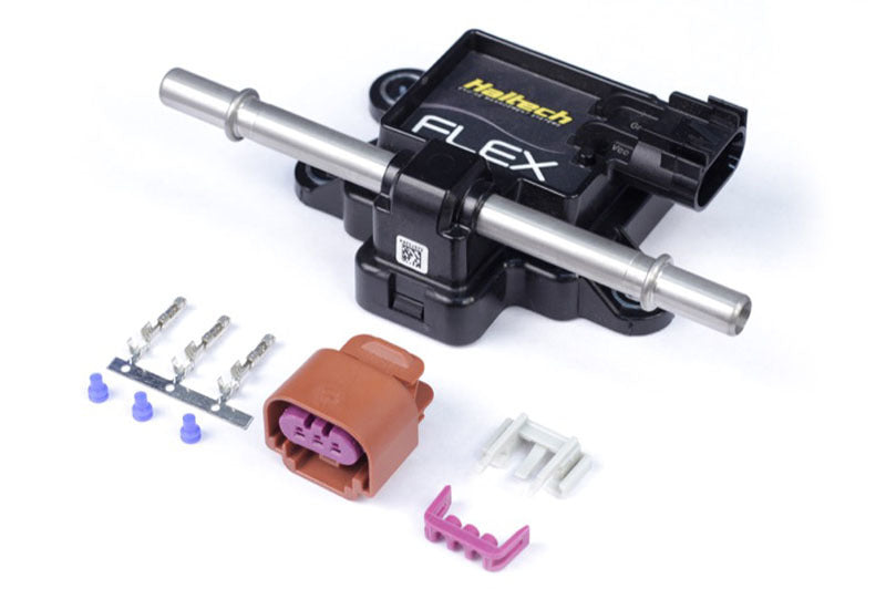 Haltech Flex Fuel Composition Sensor for 3/8 (GM Spring Lock) Fittings w/Plug & Pins Haltech Fittings