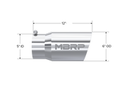 MBRP Universal Tip 6 O.D. Dual Wall Angled 5 inlet 12 length MBRP Steel Tubing