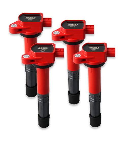 MSD Ignition Coil - Blaster Series - Honda/Acura 2.4L - Red - 4-Pack 82194 MSD Autoparts