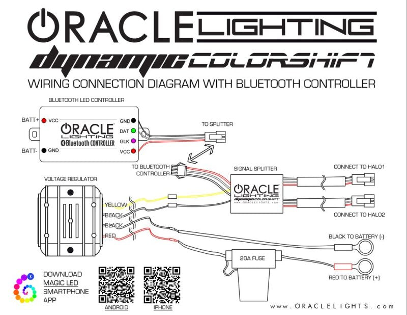 Oracle Ford F250/350 11-16 Dynamic Halo Kit - Square Ring Design - ColorSHIFT - Dynamic ORACLE Lighting Headlights