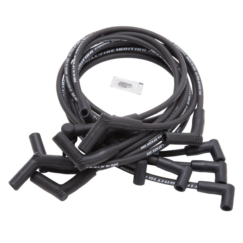 Edelbrock Spark Wire Set SBF 83-96 500 Ohm Resistance Black (Set of 10) Edelbrock Spark Plug Wire Sets