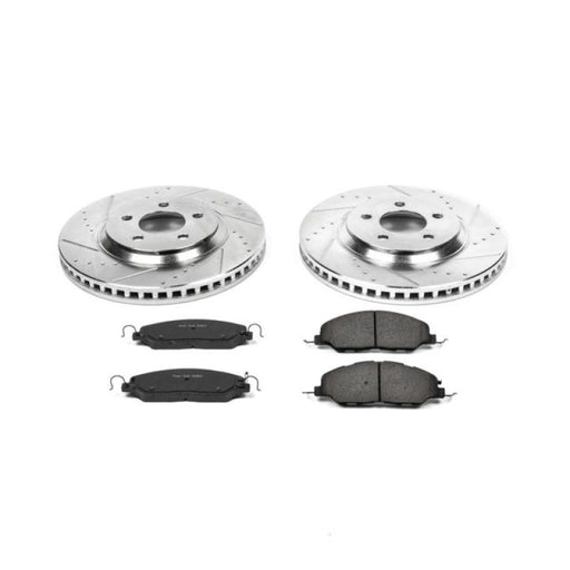 Power Stop 11-14 Ford Mustang Front Z23 Evolution Sport Brake Kit PowerStop Brake Kits - Performance D&S