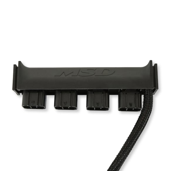 MSD Power Grid 4-Connector Hub - Black Housing 77403 MSD Autoparts