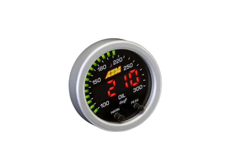 AEM X-Series Temperature 100-300F Gauge Kit (ONLY Black Bezel and Water Temp. Faceplate) AEM Gauges