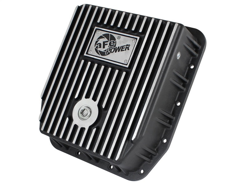 aFe Transmission Pan (Black); Ford Trucks 94-08 AODE aFe Diff Covers