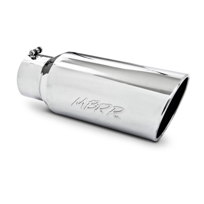 MBRP Universal Tip 7in O.D. Rolled End 5in inlet 18in length - T304 (SINGLE TIP) MBRP Steel Tubing