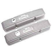 Edelbrock Valve Cover Classic Series Chevrolet 1959-1986 262-400 CI V8 w/ Oil Fill Hole Satin Edelbrock Valve Covers