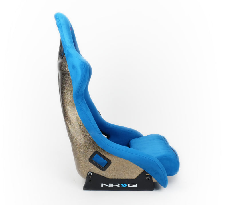 NRG FRP Bucket Seat ULTRA Edition - Large (Blue Alcantara/Gold Glitter Back) NRG Race Seats