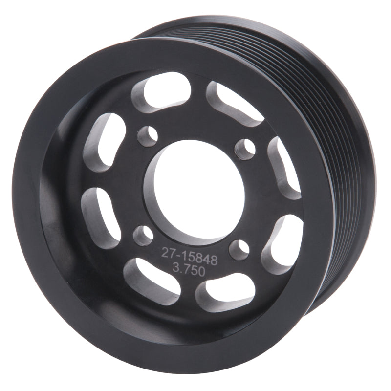 Edelbrock Pulley Supercharger Enforcer 10 Rib 3 75In Black Edelbrock Supercharger Pulleys