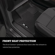 Husky Liners 99-07 Ford F-250 Super Duty Crew Cab X-act Contour Front Floor Liners (Black) Husky Liners Floor Mats - Rubber