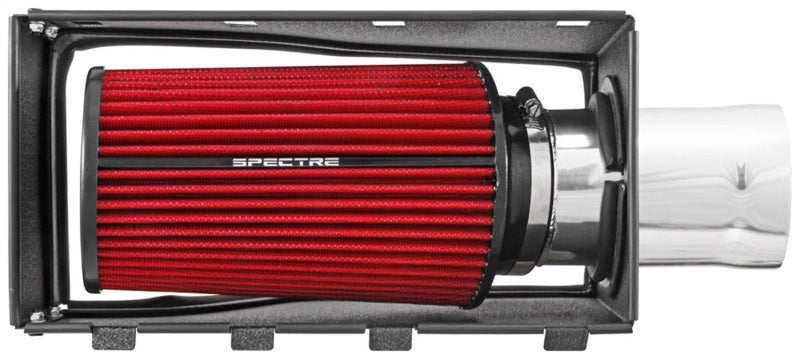 Spectre 11-14 Ford F-Series SD V8-6.7L DSL Air Intake Kit - Polished w/Red Filter Spectre Cold Air Intakes