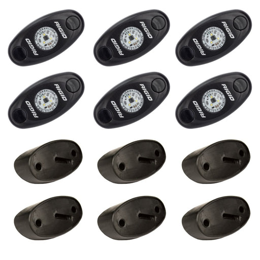 Rigid Industries Rock Light Kit- Cool White (6 lights) Rigid Industries Sidemarkers & Indicators