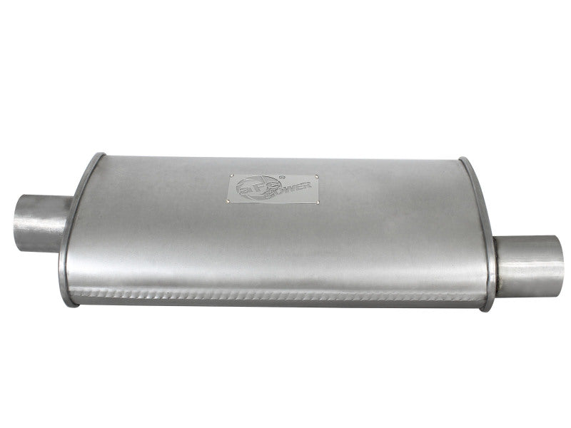 aFe Scorpion Replacement Alum Steel Muffler Double Layer 2-1/2in In/Out Center/Offset 18inL x9inW aFe Catback