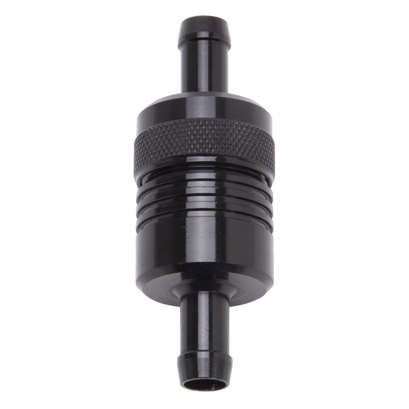 3" Aluminum Street Fuel Filter in Black Finish EDELBROCK Autoparts