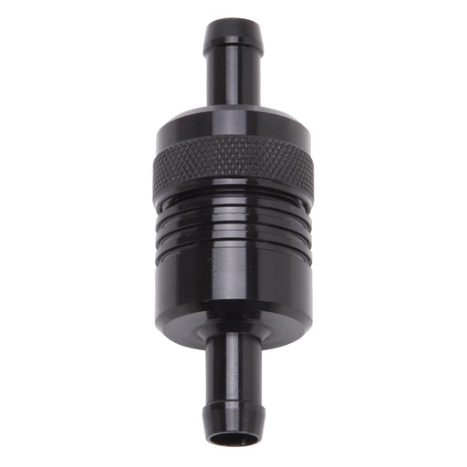 3" Aluminum Street Fuel Filter in Black Finish EDELBROCK Autoparts