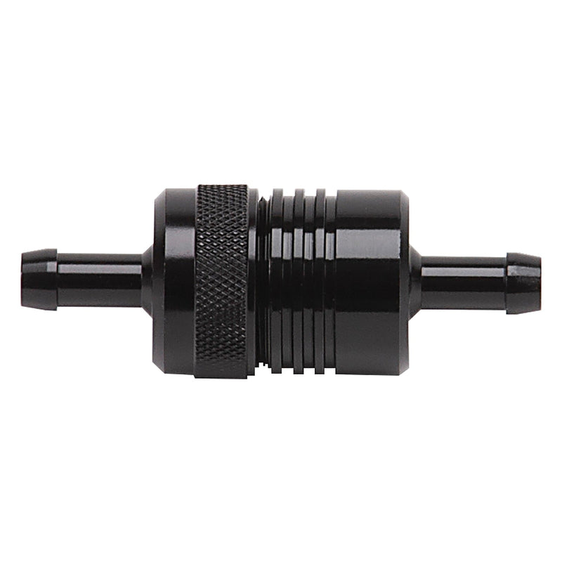 3" Length, 1-1/8" O.D., 5/16" In/Out Aluminum Street Fuel Filter w/ Black Finish RUSSELL Autoparts