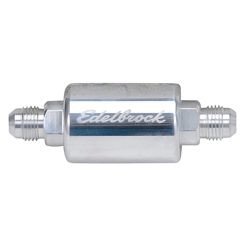 3" Length, 6AN Male Inlet/Outlet Fuel Filter With Polished Finish RUSSELL Autoparts