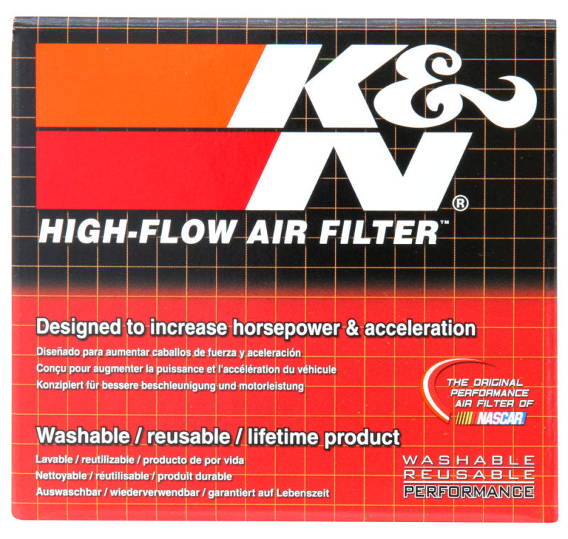 K&N Filter Universal Rubber Filter Oval Tapered 4in Base O/S L x 3.5in Top O/S L x 2.75in H K&N Engineering Air Filters - Universal Fit