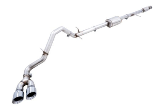 AWE Tuning 4th Gen GM 1500 5.3L 0FG Catback Dual Side Exit (Flat Bumper) - Chrome Tips 3015-22207 AWE TUNING EXHAUST