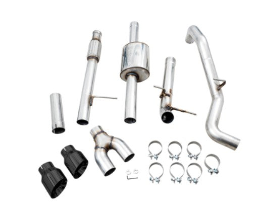 AWE Tuning 4th Gen GM 1500 5.3L 0FG Catback Dual Side Exit (Flat Bumper) - Diamond Tips 3015-23208 AWE TUNING Autoparts