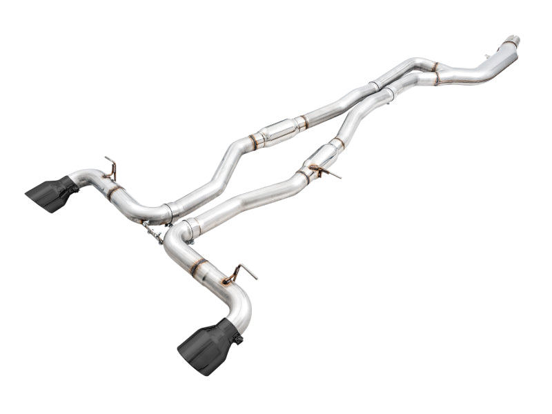 AWE 2020 Toyota Supra A90 Track Edition Exhaust - 5in Diamond Black Tips 3015-33130