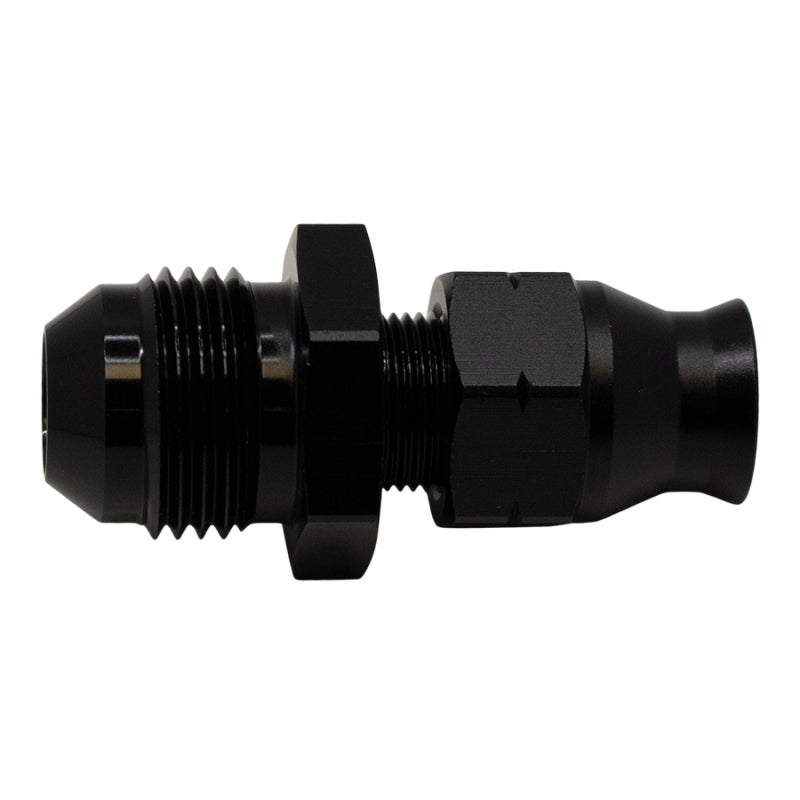 DeatschWerks 8AN Male Flare to 5/16in Hardline Compression Adapter - Anodized Matte Black DeatschWerks Fuel Components Misc