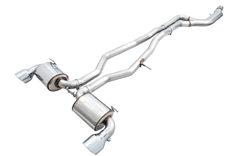 AWE 2020 Toyota Supra A90 Non-Resonated Touring Edition Exhaust - 5in Chrome Silver Tips 3020-32058