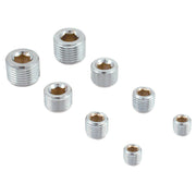 Spectre Pipe Plug Kit - Includes (2) 1/8in. / (2) 1/4in. / (2) 3/8in. / (2) 1/2in. Plugs - Chrome Spectre Hardware Kits - Other