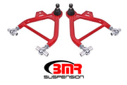 BMR 79-93 Fox Mustang Lower A-Arms (Coilover Only) w/ Adj. Rod End and STD. Ball Joint - Red BMR Suspension Control Arms