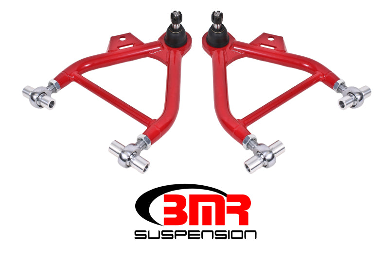 BMR 79-93 Fox Mustang Lower A-Arms (Coilover Only) w/ Adj. Rod End and STD. Ball Joint - Red BMR Suspension Control Arms