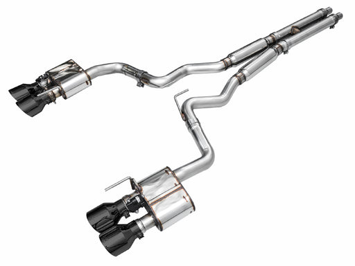 AWE 2024 Ford Mustang Dark Horse S650 RWD SwitchPath Catback Exhaust w/ Quad Diamond Black Tips AWE Tuning Catback