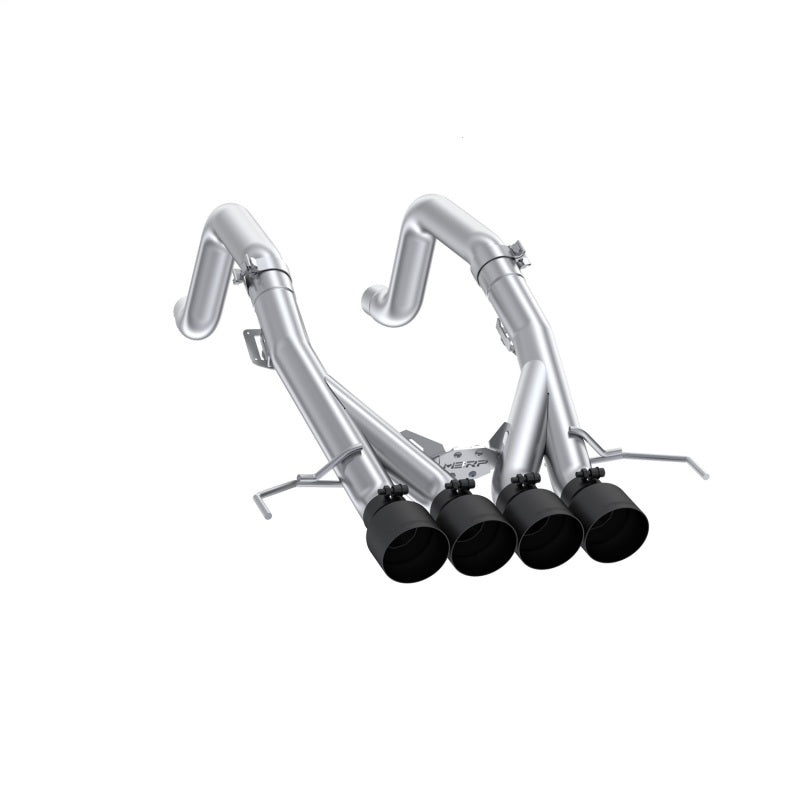 MBRP 14-19 Chevrolet Corvette 6.2L 3in Axle-Back Muffler Bypass Quad Exit Black Tips MBRP Axle Back
