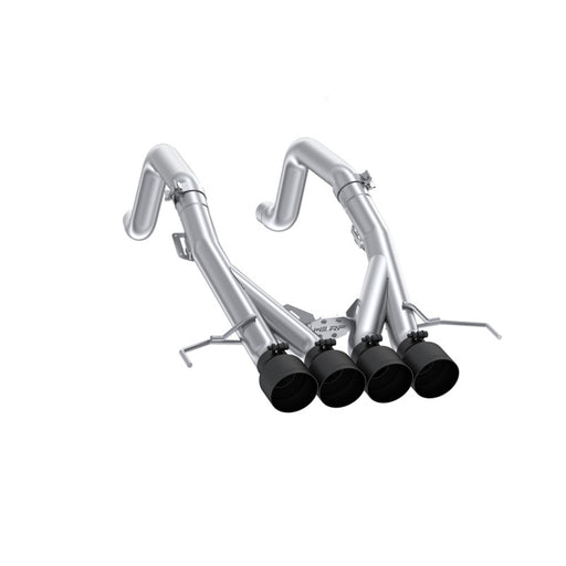 MBRP 14-19 Chevrolet Corvette 6.2L 3in Axle-Back Muffler Bypass Quad Exit Black Tips MBRP Axle Back
