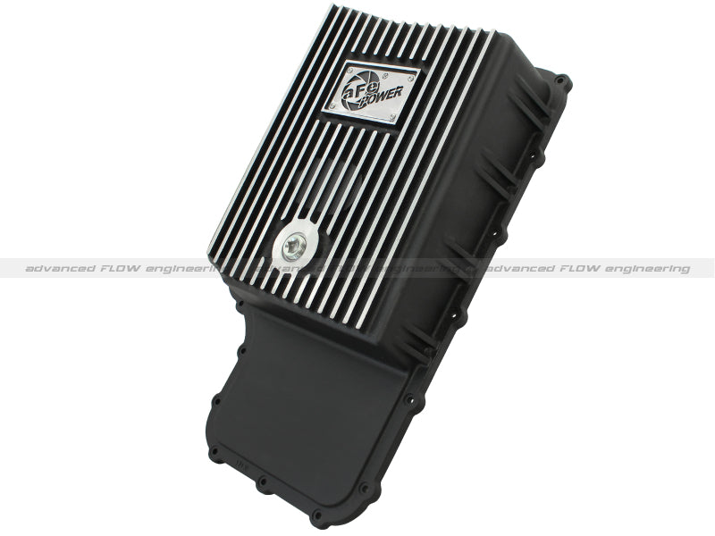 aFe Power Transmission Pan Black Machined 11-14 Ford 6R140 Trucks V8 6.7L (td) aFe Diff Covers