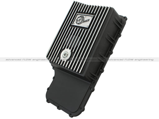 aFe Power Transmission Pan Black Machined 11-14 Ford 6R140 Trucks V8 6.7L (td) aFe Diff Covers
