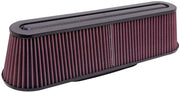 K&N Filter Universal Air Filter Carbon Fiber Top/Base Oval FLG. (8-3/4 x 3-1/4) 4-5/8H K&N Engineering Air Filters - Universal Fit