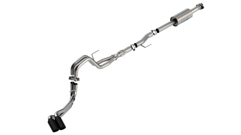 Borla F-150 2021 5.0L 4dr CC SB EC STB Lariat/KR/Platnm/LTD 3/2.25 DSE Cat-Back ATAK Black CHR Tips Borla Catback
