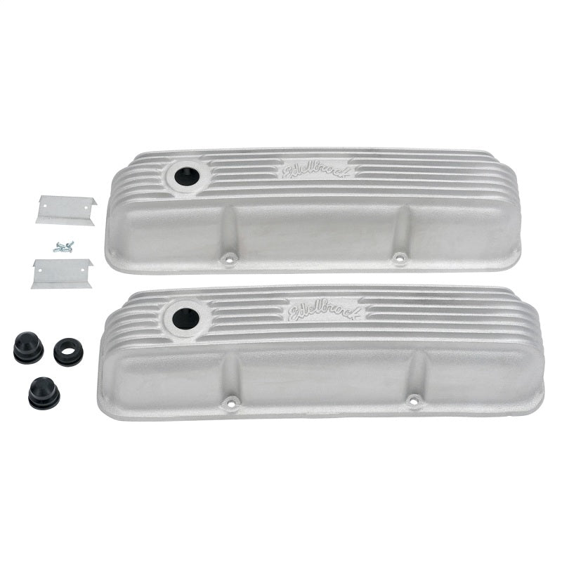Edelbrock Valve Cover Classic Series Ford 1958-1976 FE V8 Satin Edelbrock Valve Covers