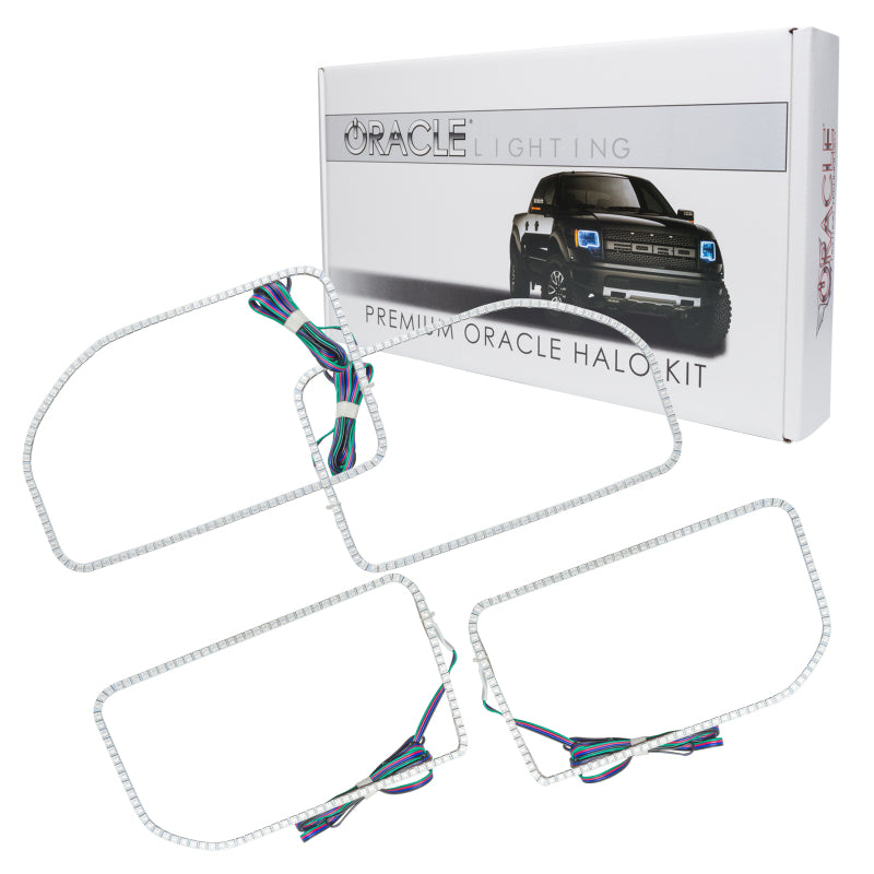 Oracle Ford F250/350 11-16 Halo Kit (Square Ring Design) - ColorSHIFT w/ 2.0 Controller ORACLE Lighting Headlights