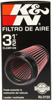 K&N Filter Universal Rubber Filter 3 1/2 inch Flange 4 5/8 inch Base 3 1/2 inch Top 7 inch Height K&N Engineering Air Filters - Universal Fit