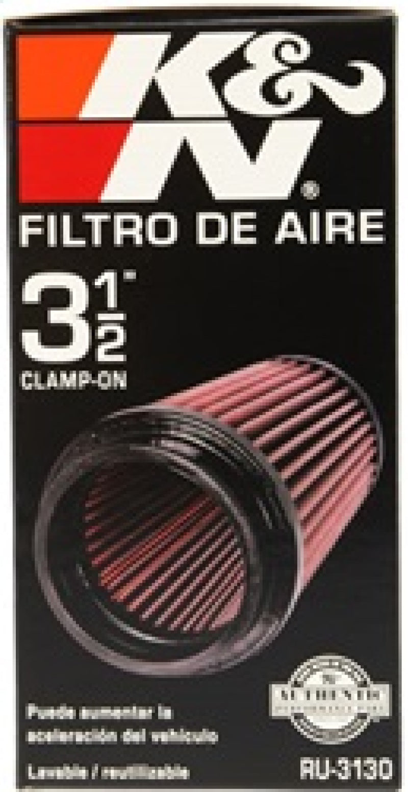K&N Filter Universal Rubber Filter 3 1/2 inch Flange 4 5/8 inch Base 3 1/2 inch Top 7 inch Height K&N Engineering Air Filters - Universal Fit
