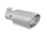 MBRP Universal Tip 4in OD 2.75in Inlet 10in Length Angled Rolled End T304 MBRP Steel Tubing