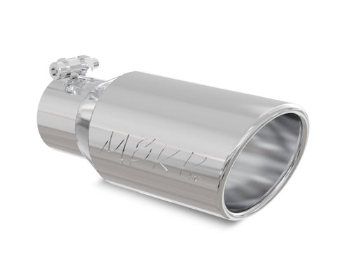 MBRP Universal Tip 4in OD 2.75in Inlet 10in Length Angled Rolled End T304 MBRP Steel Tubing