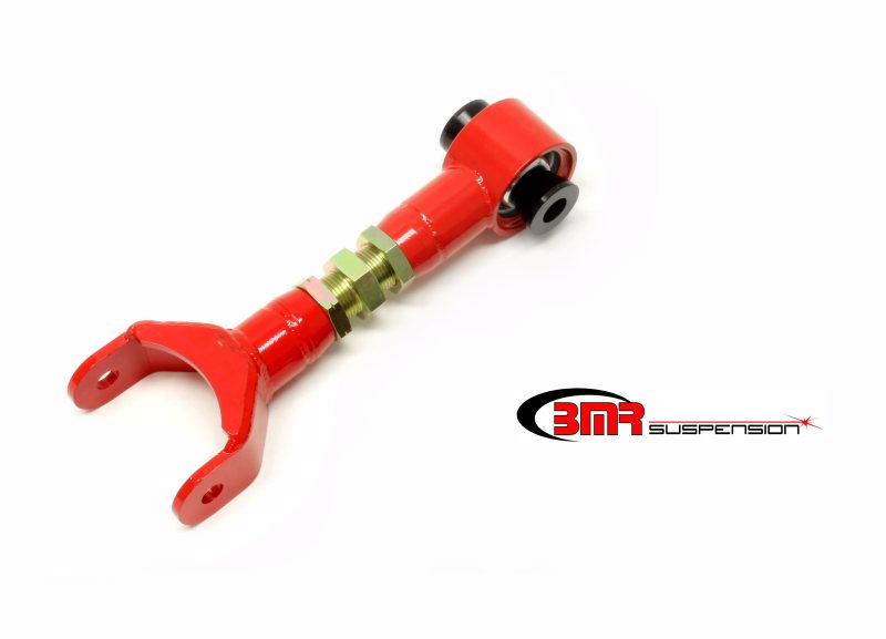 BMR 11-14 S197 Mustang Upper Control Arm On-Car Adj. w/ Spherical Bearings - Red BMR Suspension Control Arms