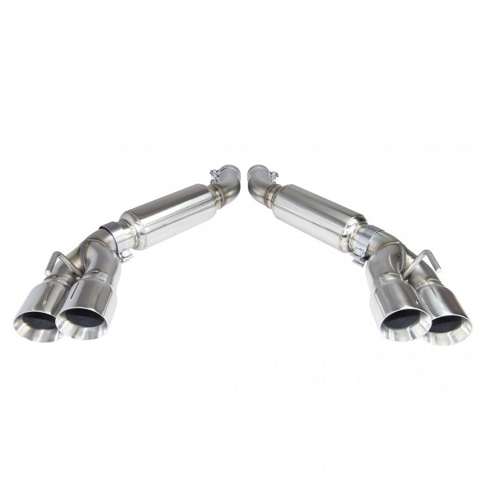 Kooks 2016 + Chevrolet Camaro SS 3in Axle Back Exhaust System w/ Mufflers and Polished Quad Tips 22606250