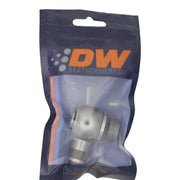 DeatschWerks 10AN ORB Male to 8AN Male Flare Low Profile 90-Degree Swivel - Anodized DW Titanium DeatschWerks Fittings