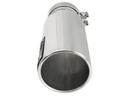 aFe SATURN 4S 4in SS Intercooled Exhaust Tip - Polished 4in In x 5in Out x 12in L Bolt-On aFe Tips