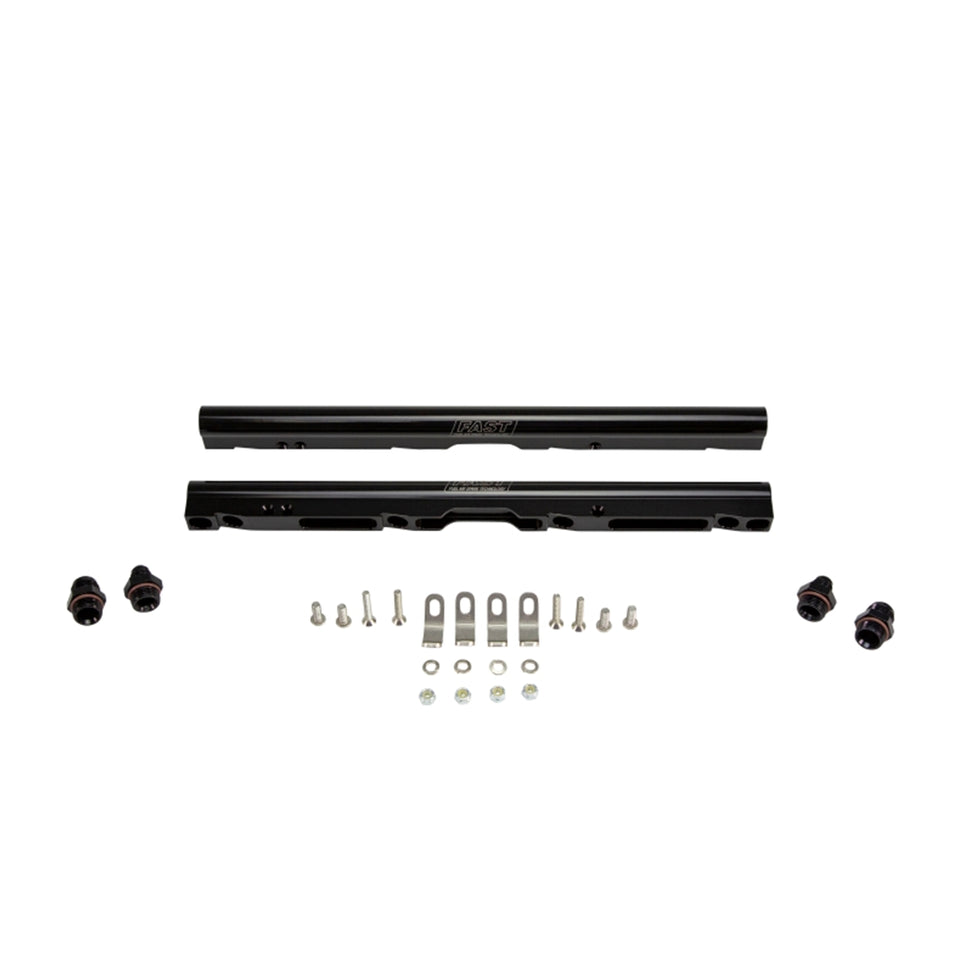 FAST LSX High-Flow Billet Fuel Rails Black 146035B-KIT