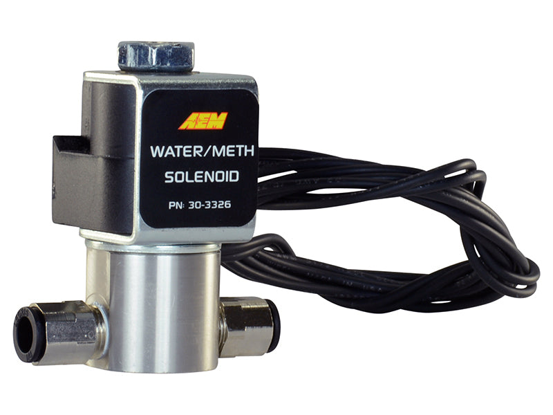 AEM Water/Methanol Injection System - High-Flow Low-Current WMI Solenoid - 200PSI 1/8in-27NPT In/Out AEM Water Meth Kits