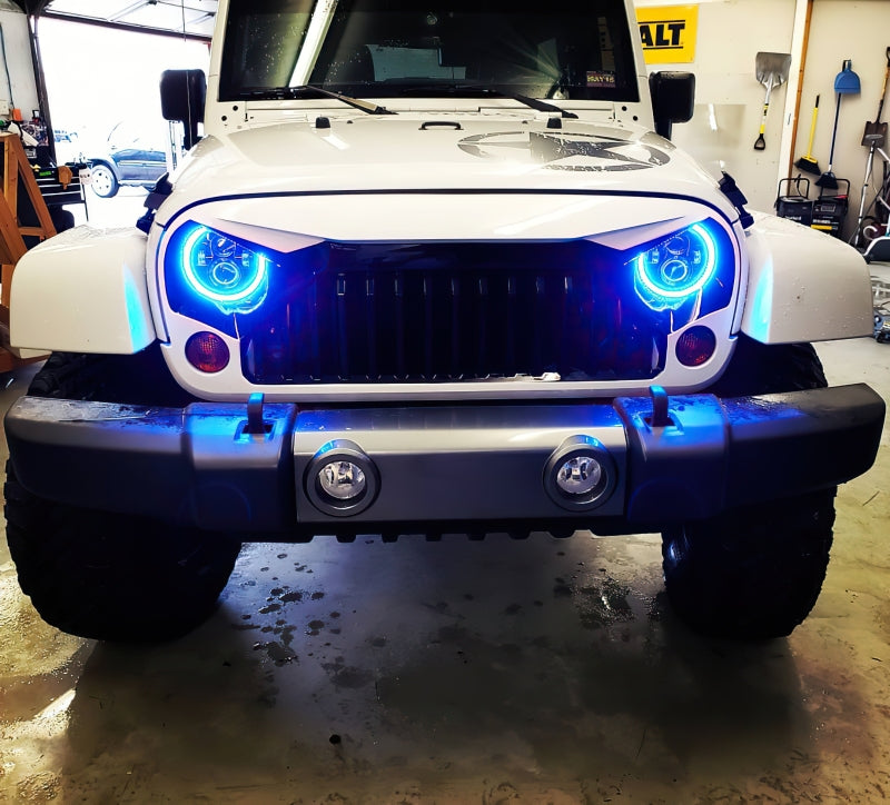 Oracle 7in High Powered LED Headlights - Black Bezel - ColorSHIFT No Controller ORACLE Lighting Headlights